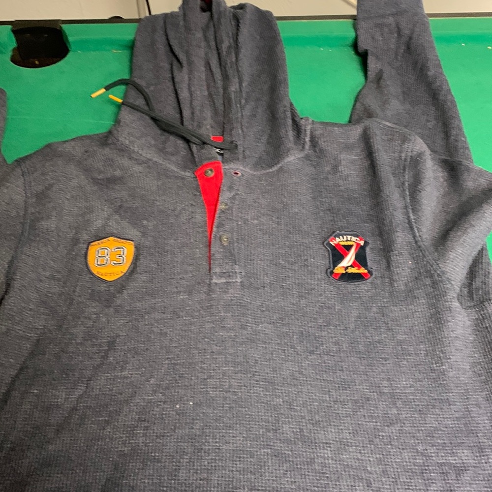 XL Mens navy blue nautica thermal with hood